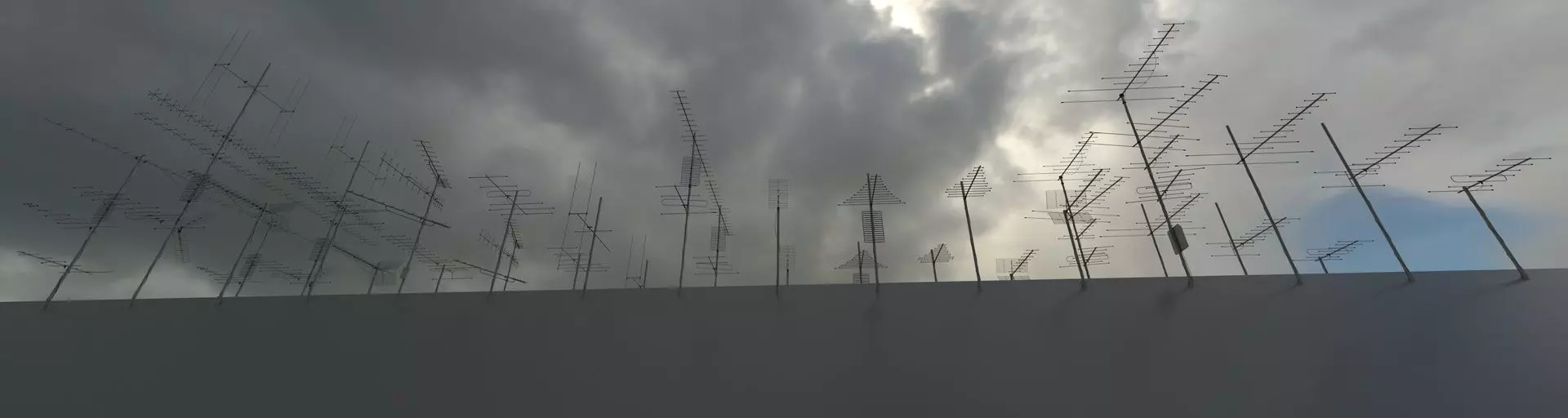 TV antenna x31 Rust and clean Low-poly 3D model