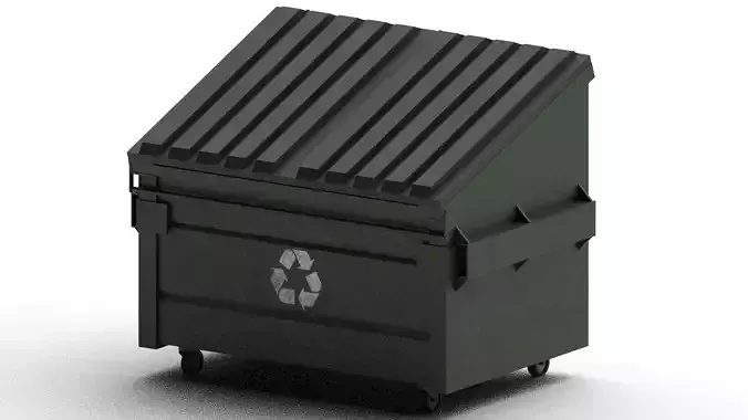 Dumpster V1 Low-poly 3D model