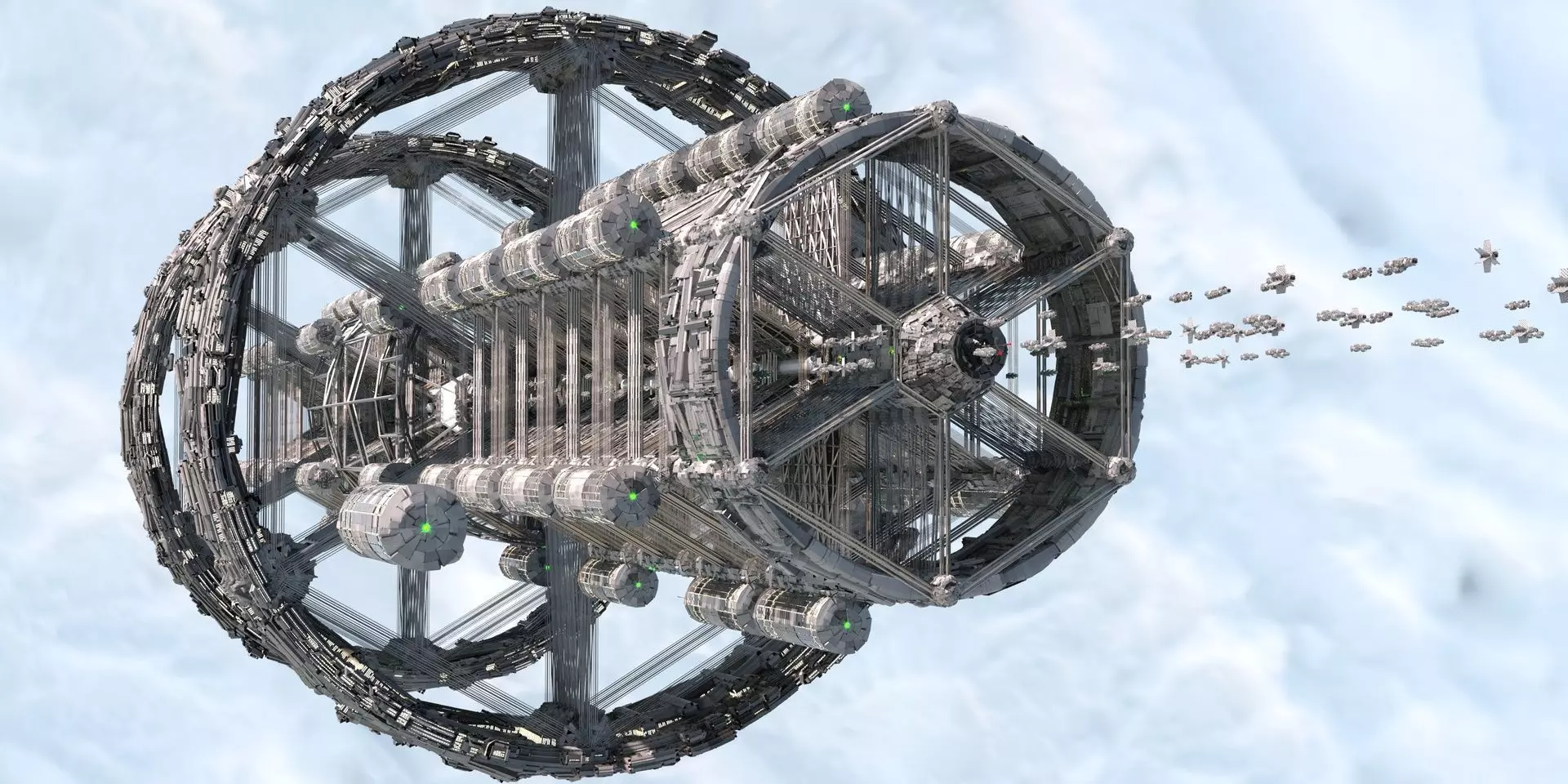 Cargo Space Station Low-poly 3D model