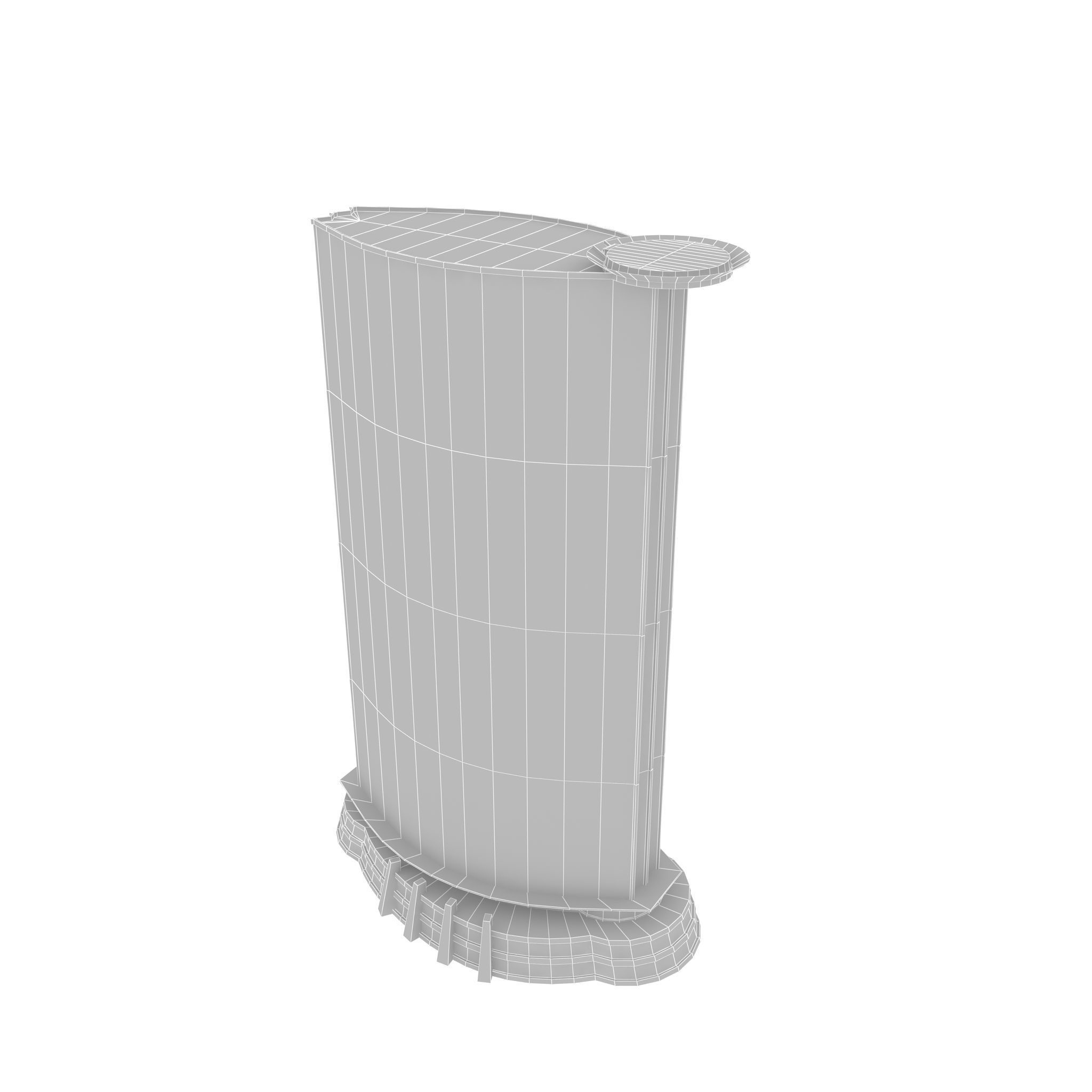 Skyscraper tall building Low-poly 3D model_2