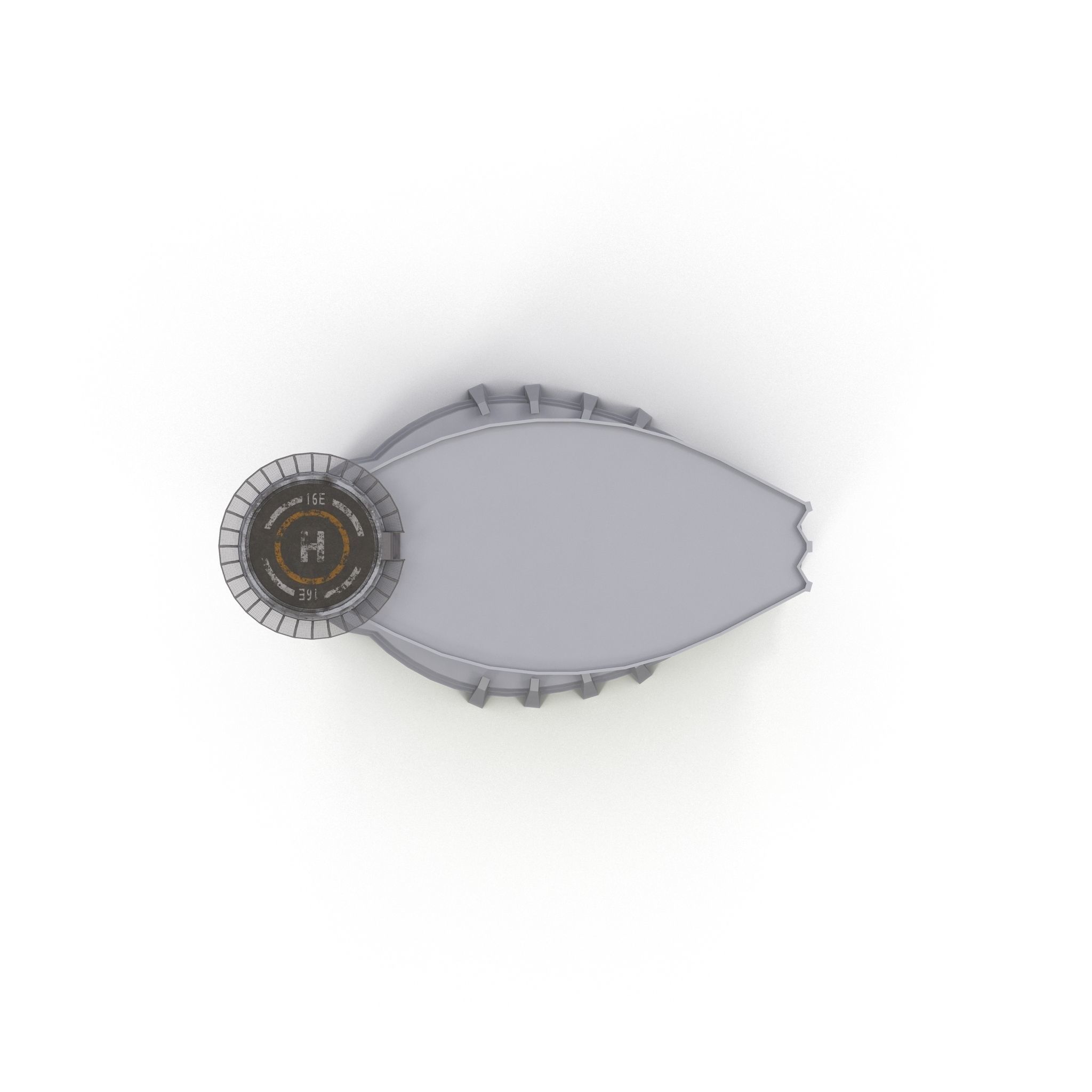 Skyscraper tall building Low-poly 3D model_8