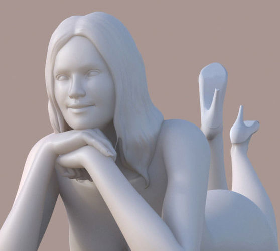 Woman Lying down 3D print model