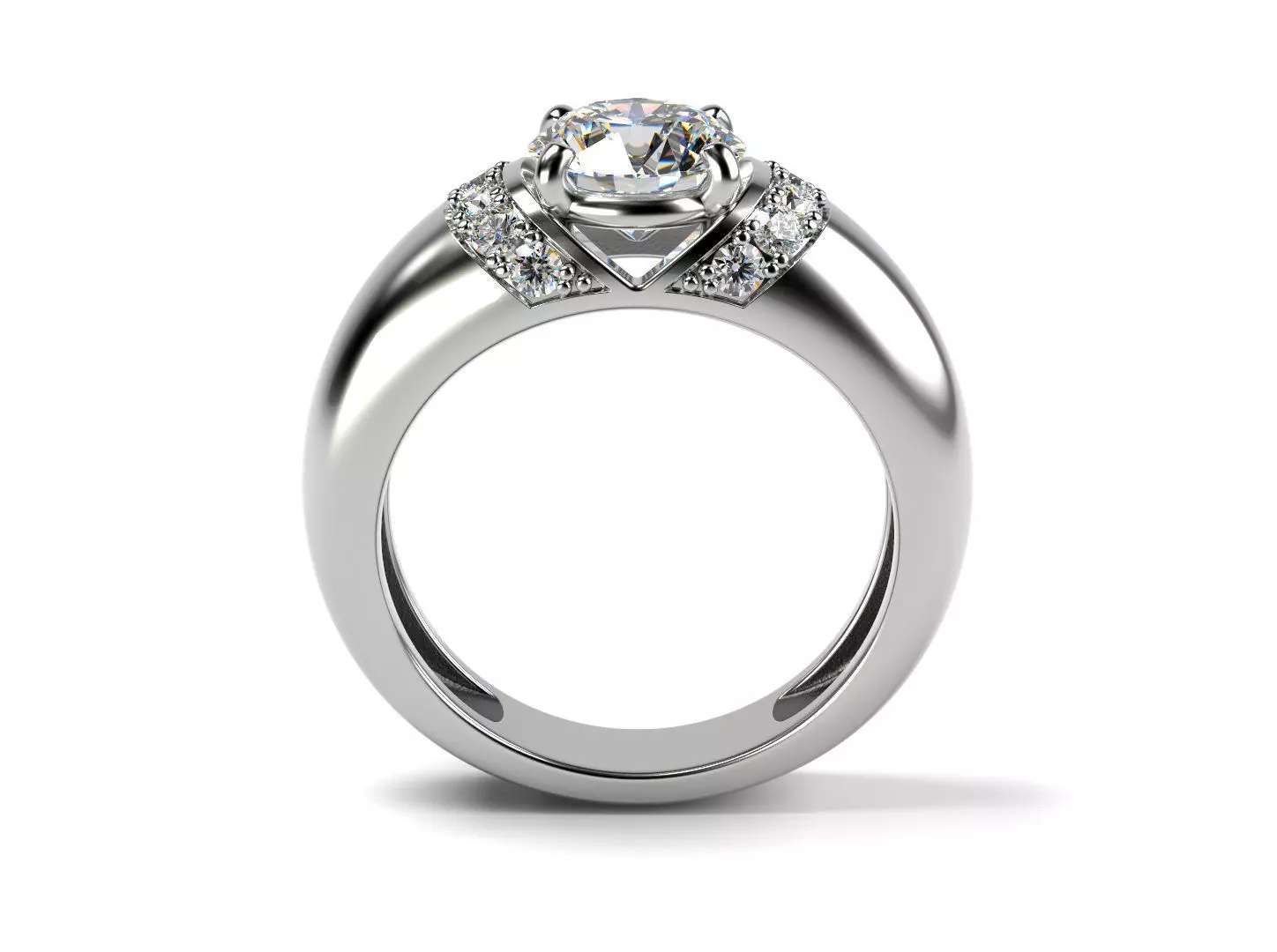 Engagement ring UniqueD 002 3D print model_0