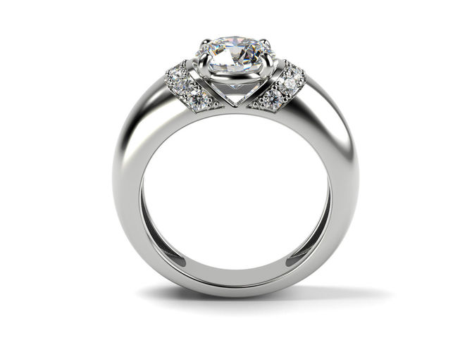 Engagement ring UniqueD 002 3D print model
