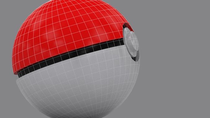 Pokeball pokemon ball 3D print model