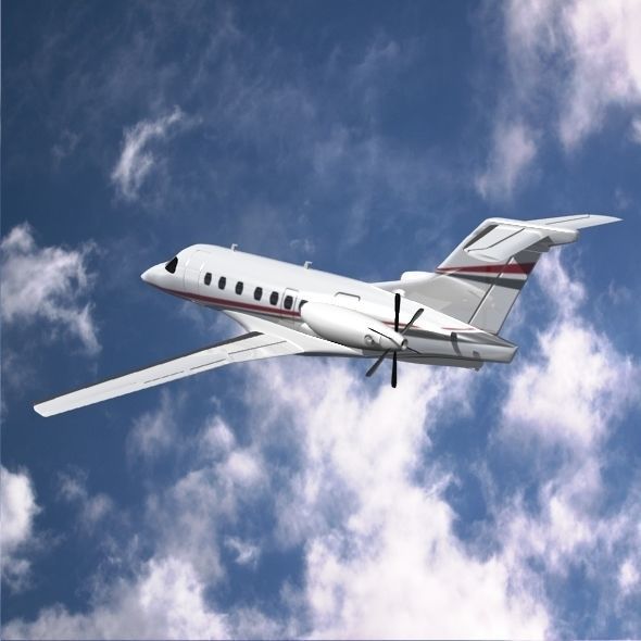 Embraer fma 123 cba vector private jet Low-poly 3D model_3