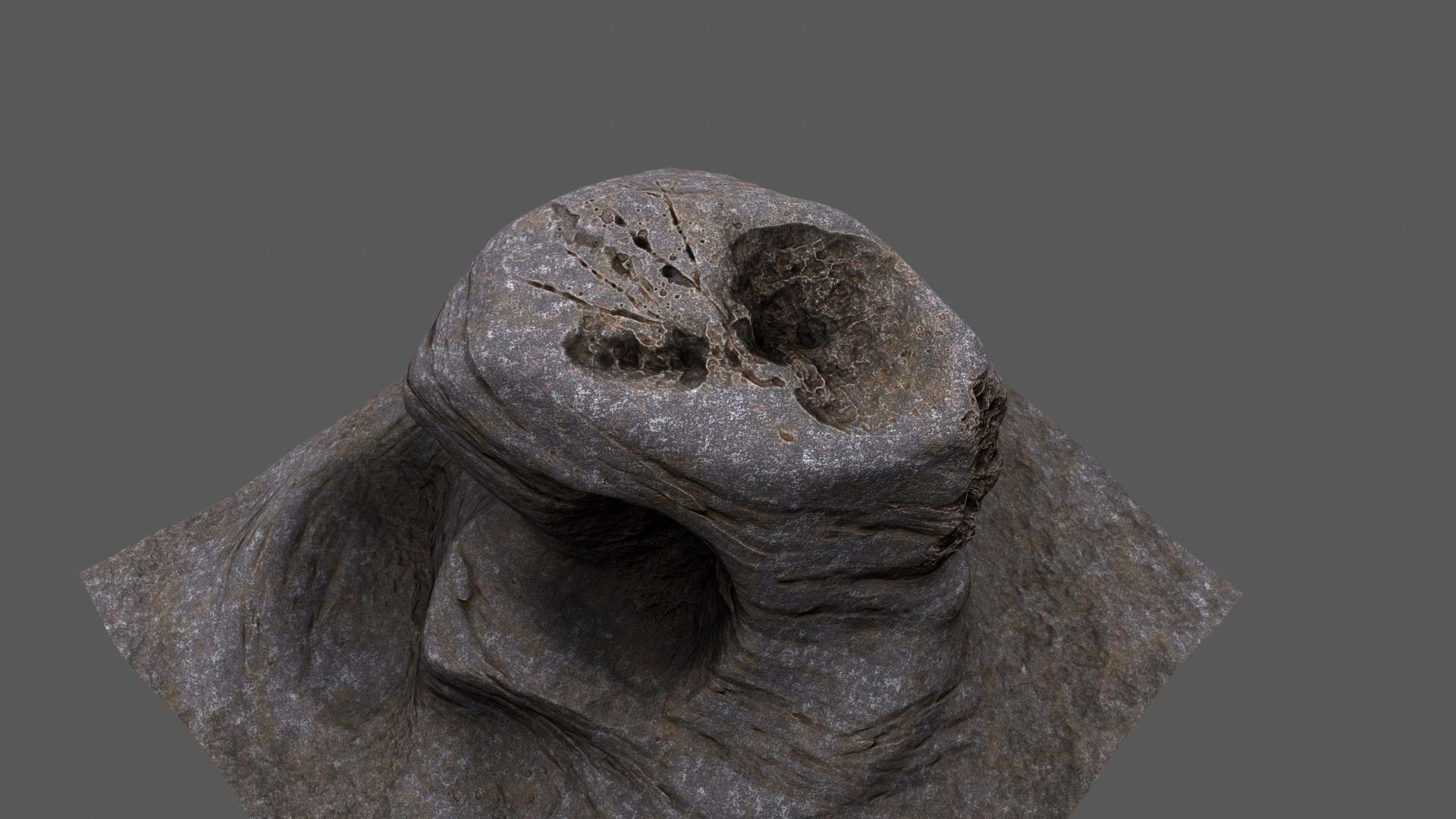 Rocks person Low-poly 3D model_3