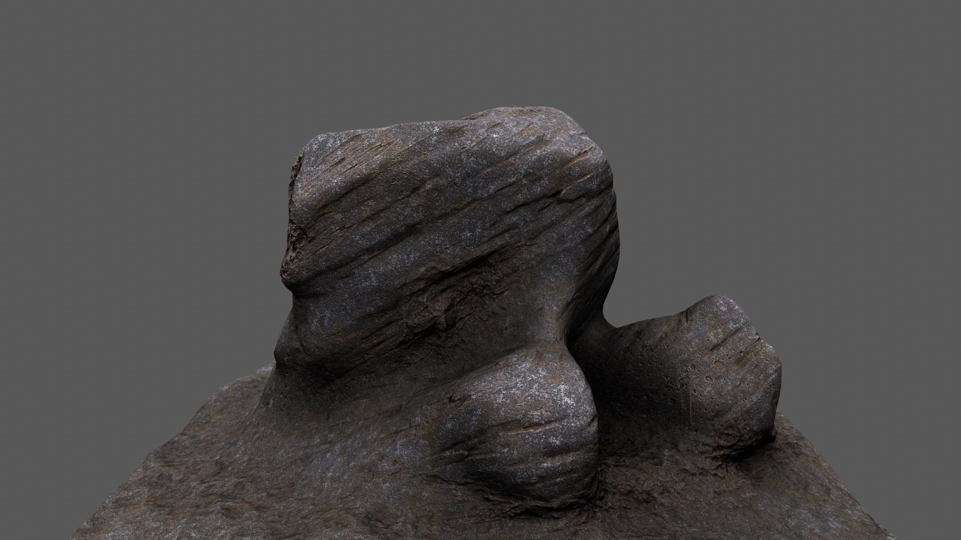 Rocks person Low-poly 3D model_4