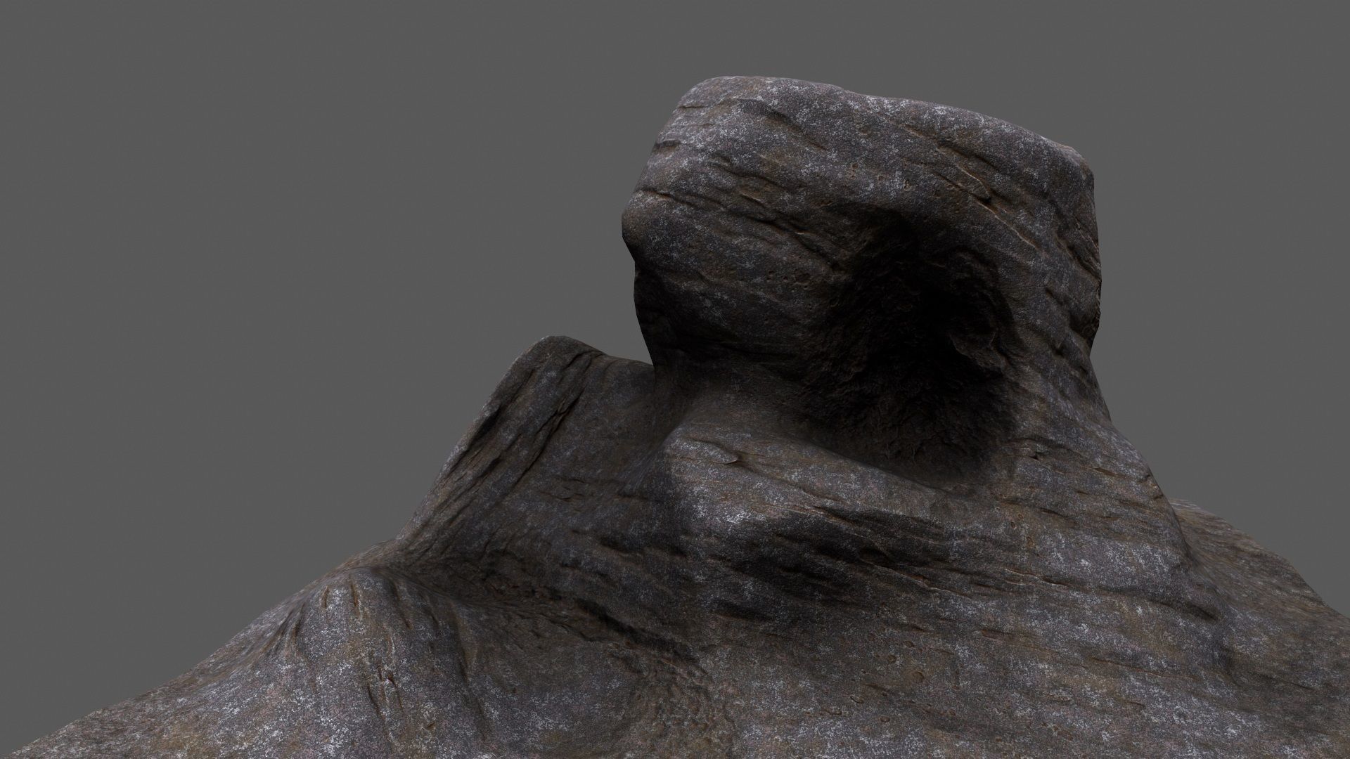 Rocks person Low-poly 3D model_8