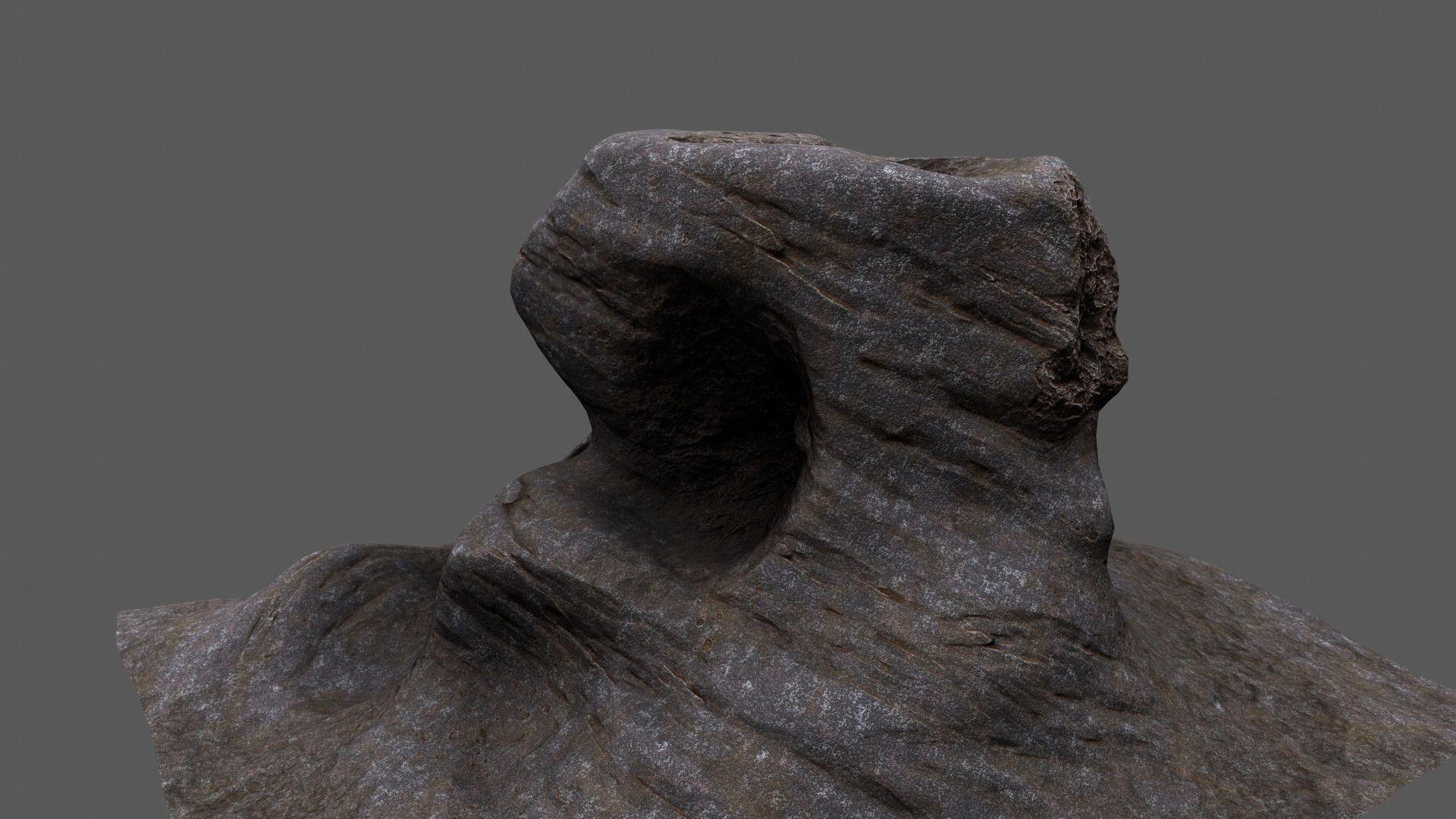 Rocks person Low-poly 3D model_2