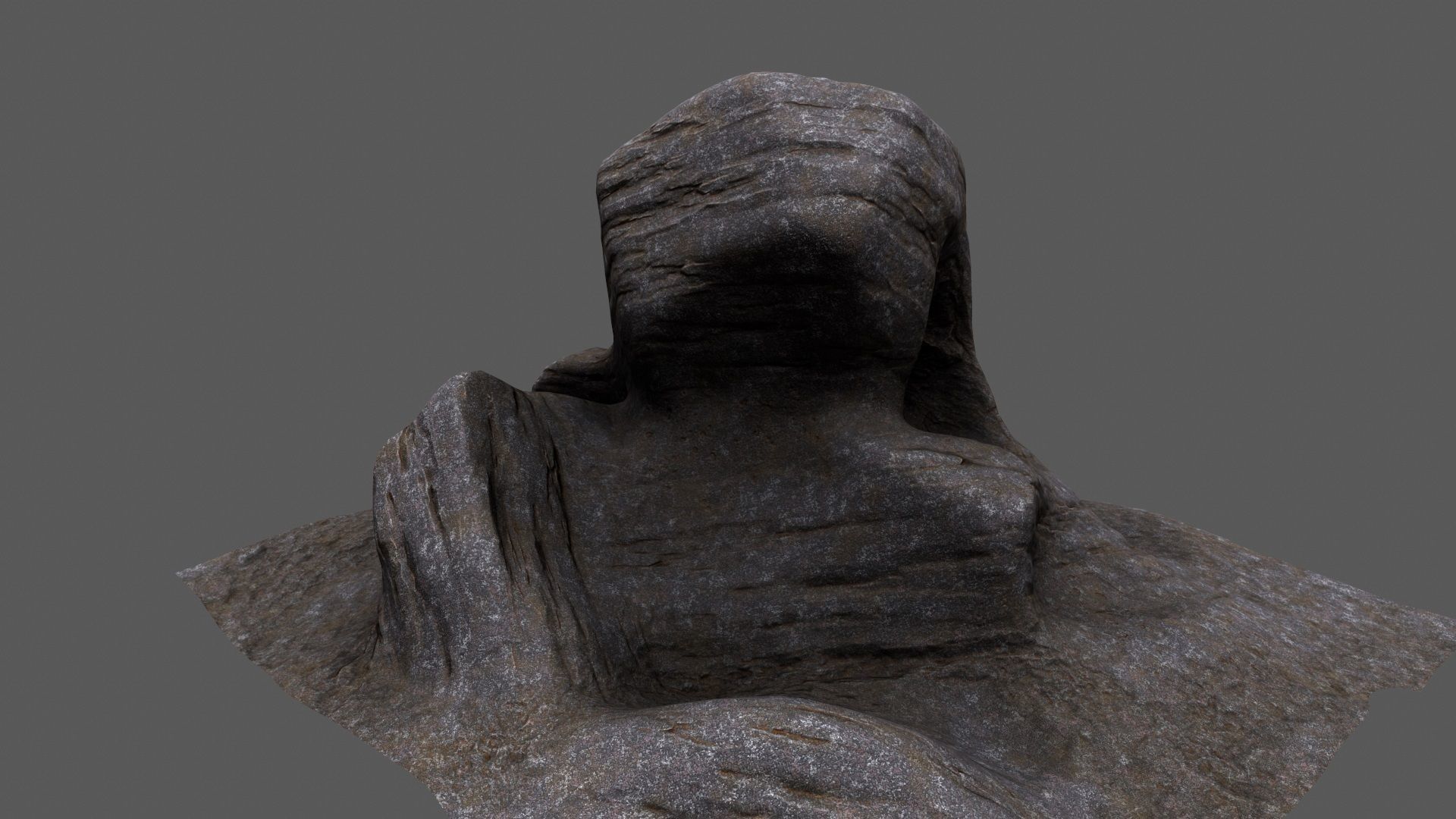 Rocks person Low-poly 3D model_6