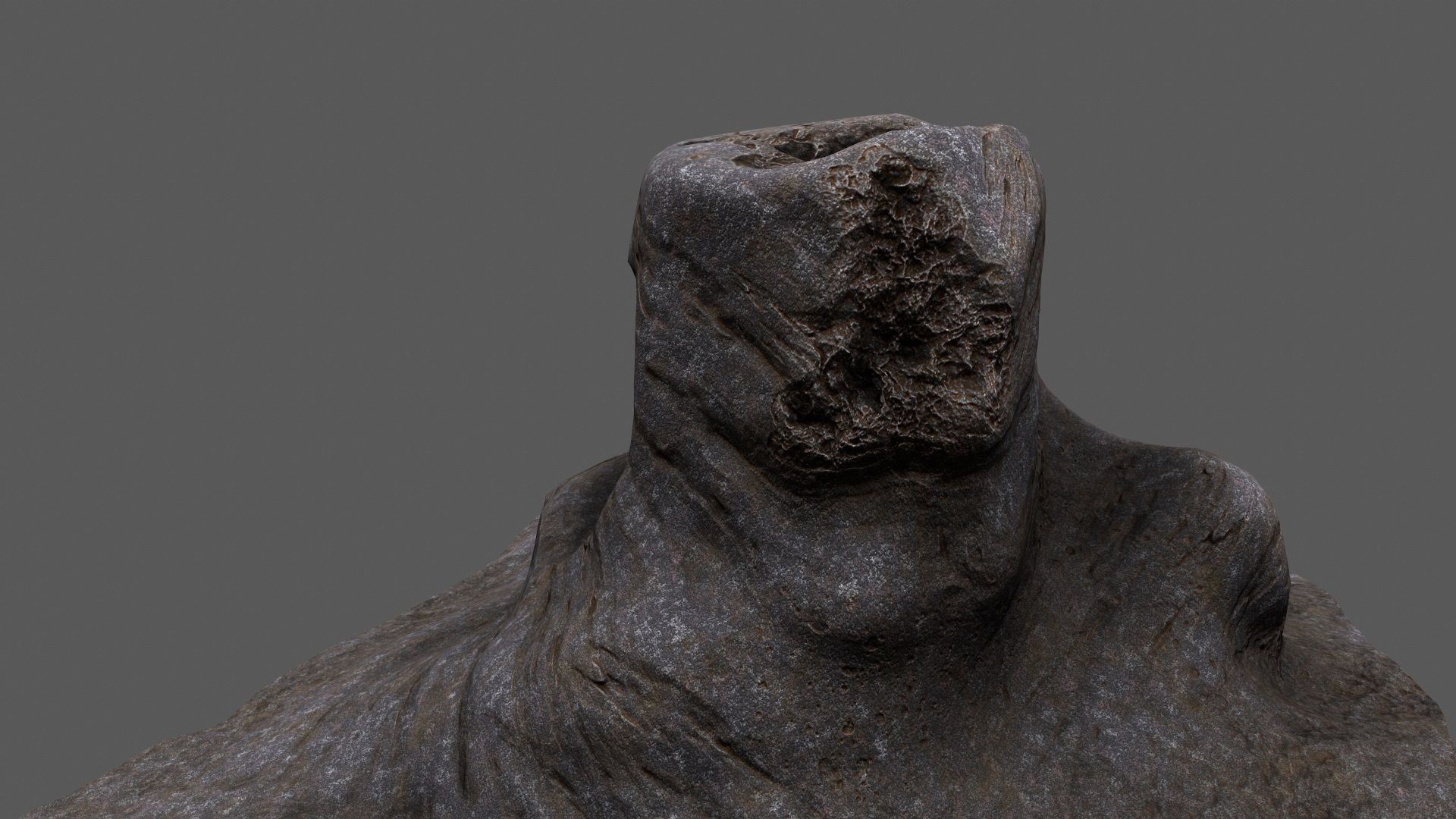 Rocks person Low-poly 3D model_7