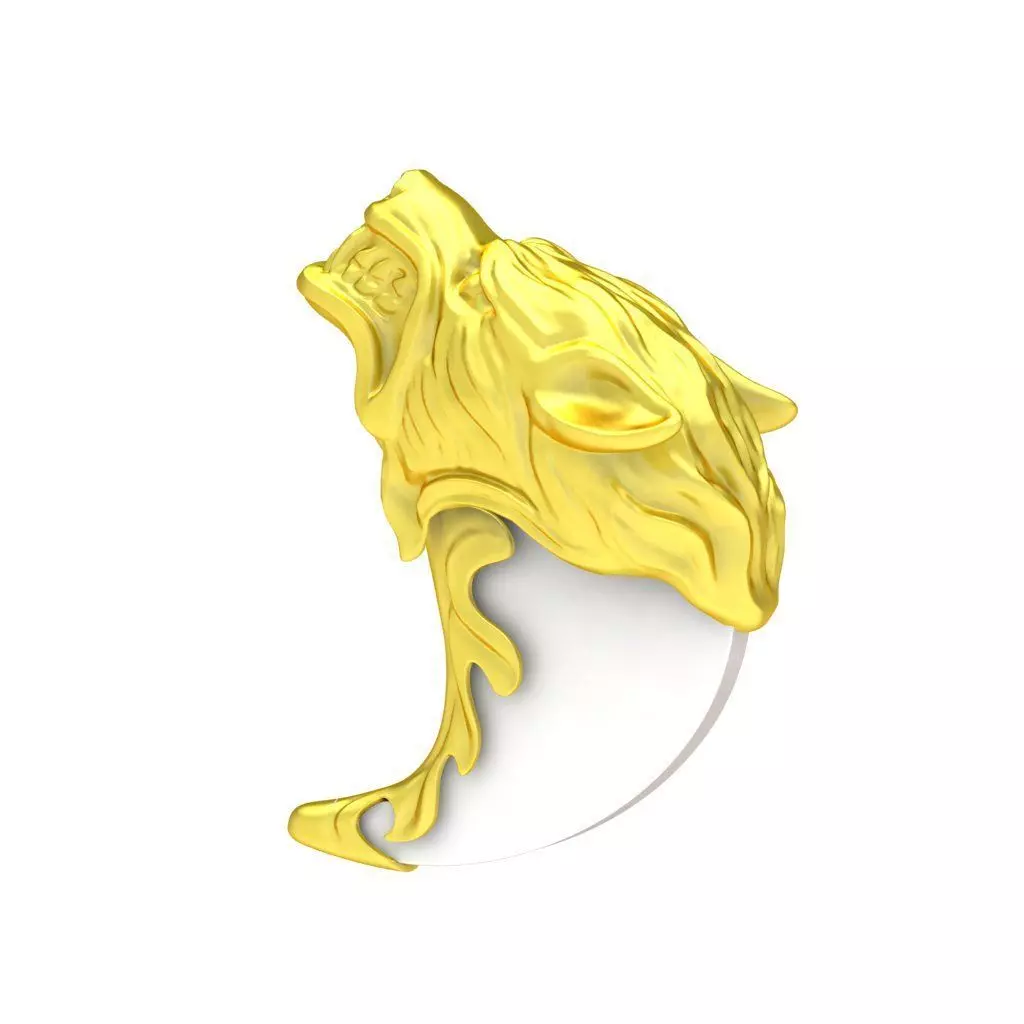 Luxury Wolf Head Claw Pendant Jewelry 3D Model 107a 3D print model