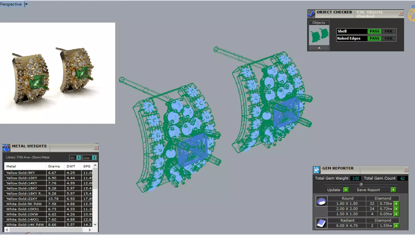 Elegant Earrings Ready for 3D Printing model je0171 3D print model