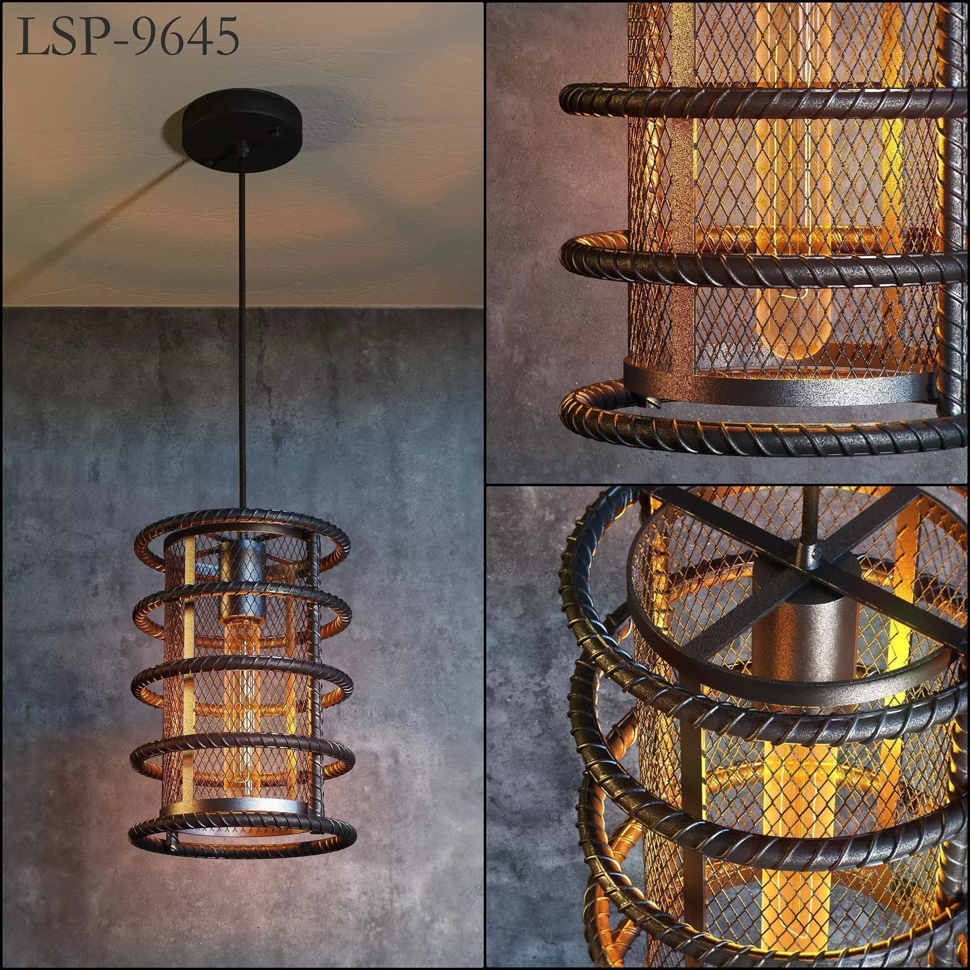 Lussole Loft LSP-9645 lamp 3D model_0