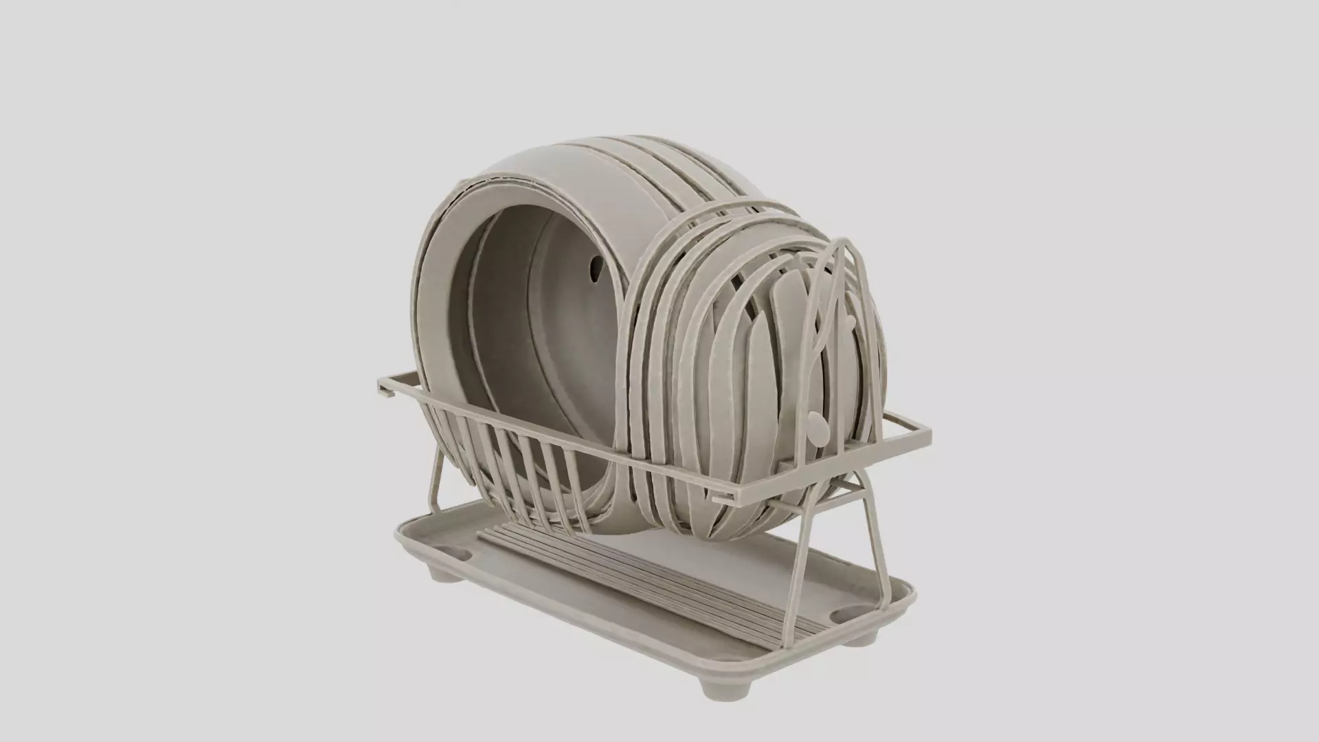 Kitchen Dish Drying Rack for 3D print Low-poly 3D model