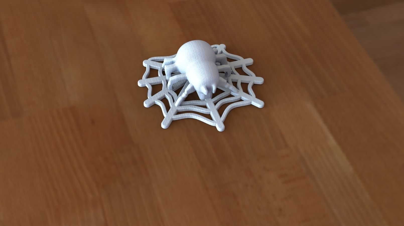 Spider silver web 3D print model_1