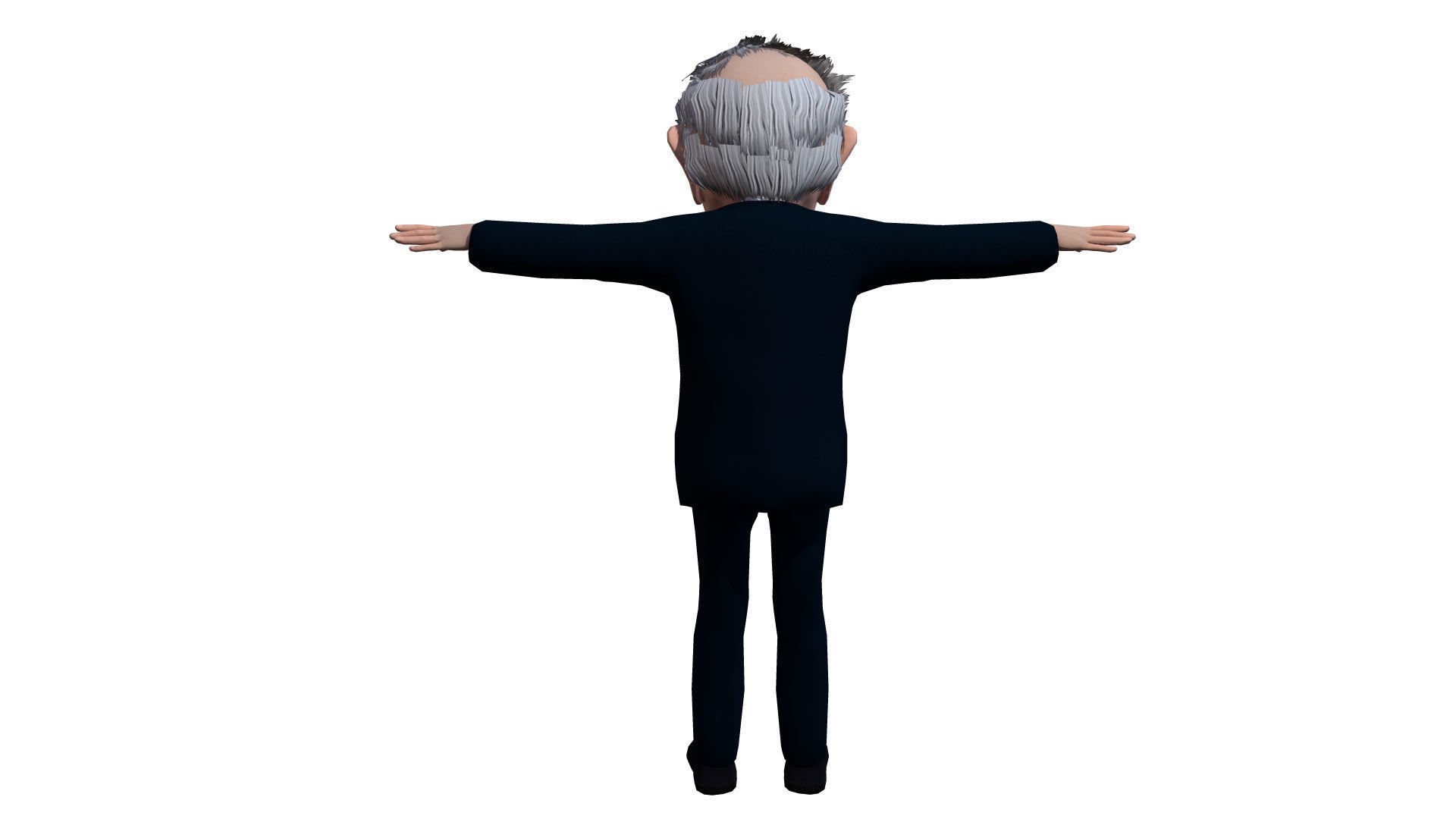 Bernie Sanders Caricature Low-poly 3D model_11