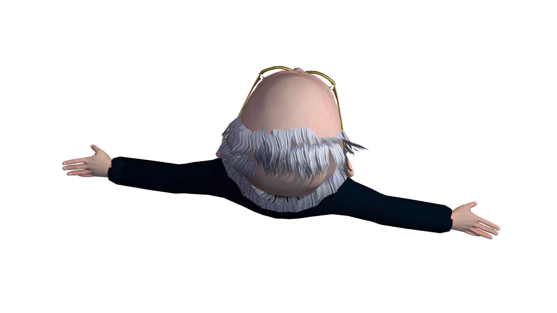 Bernie Sanders Caricature Low-poly 3D model_12