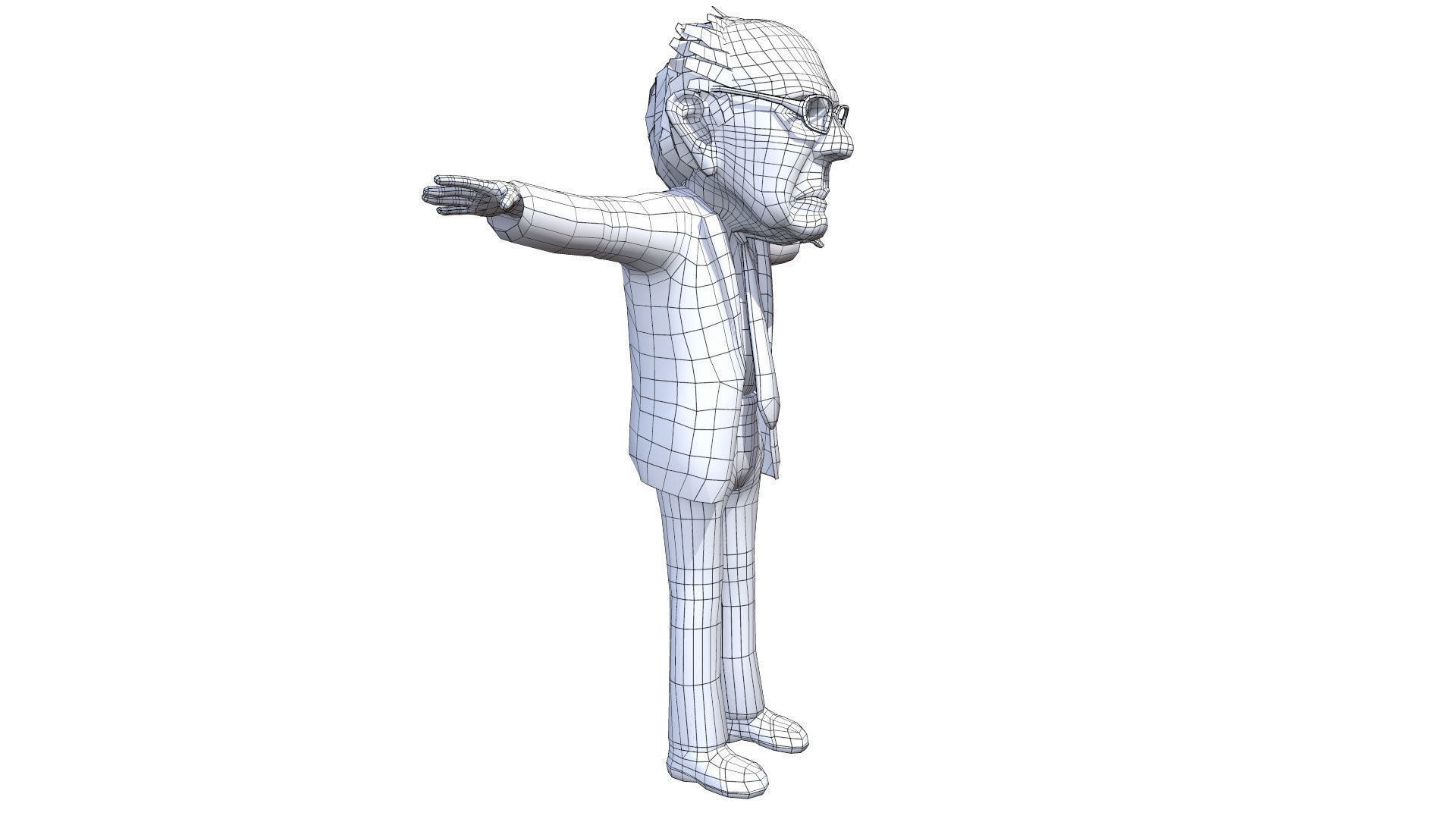 Bernie Sanders Caricature Low-poly 3D model_15