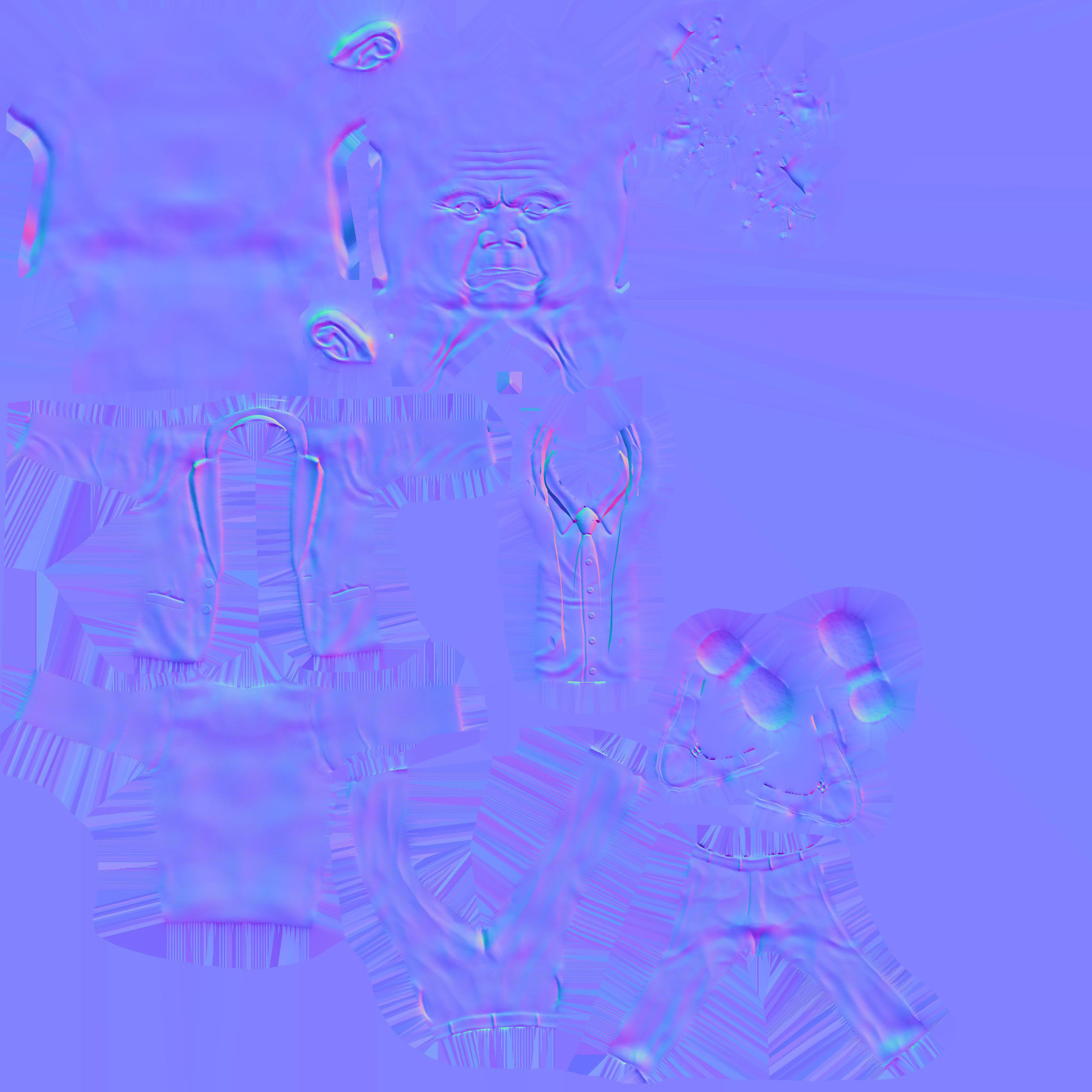 Bernie Sanders Caricature Low-poly 3D model_18