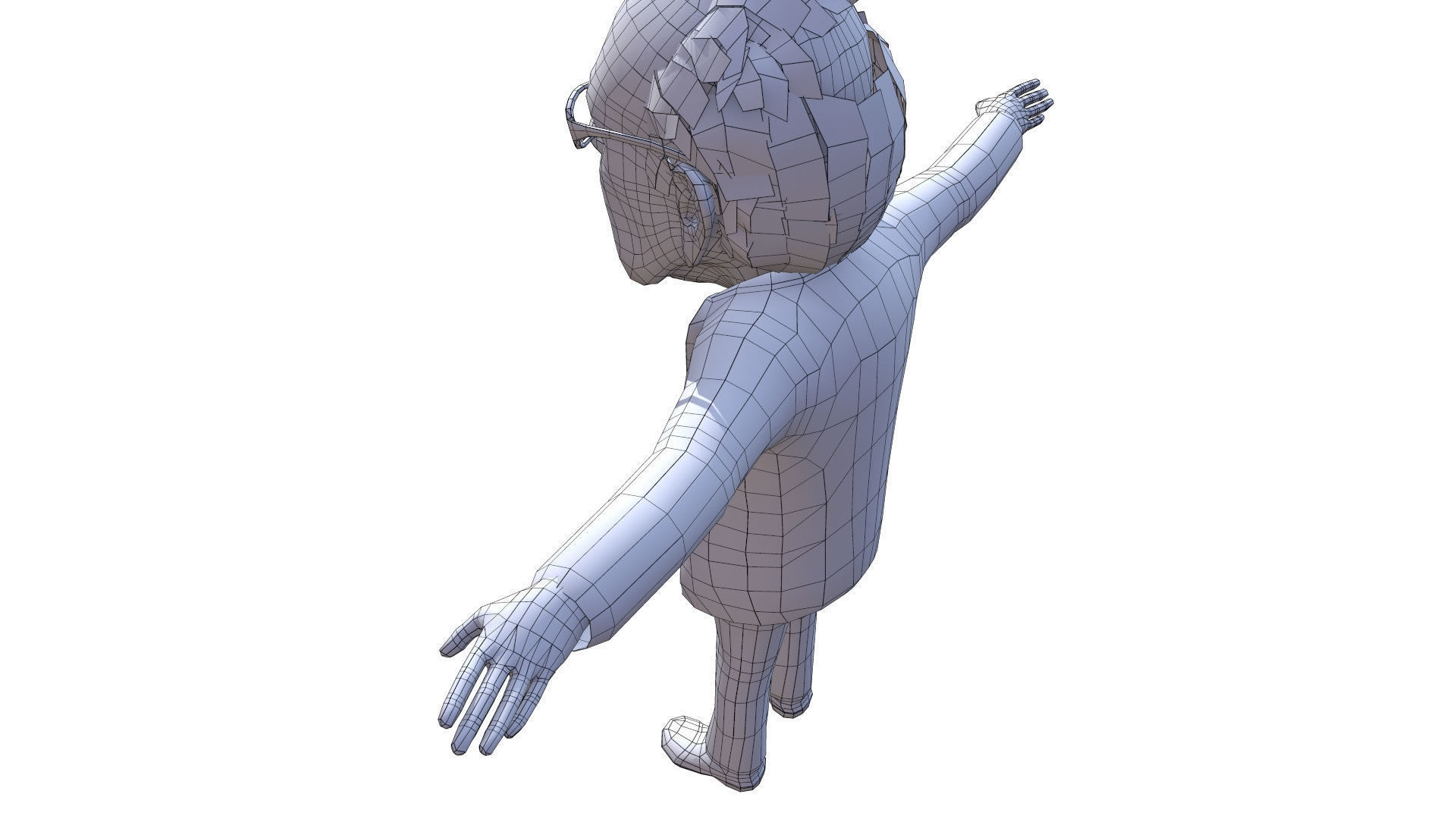 Bernie Sanders Caricature Low-poly 3D model_16