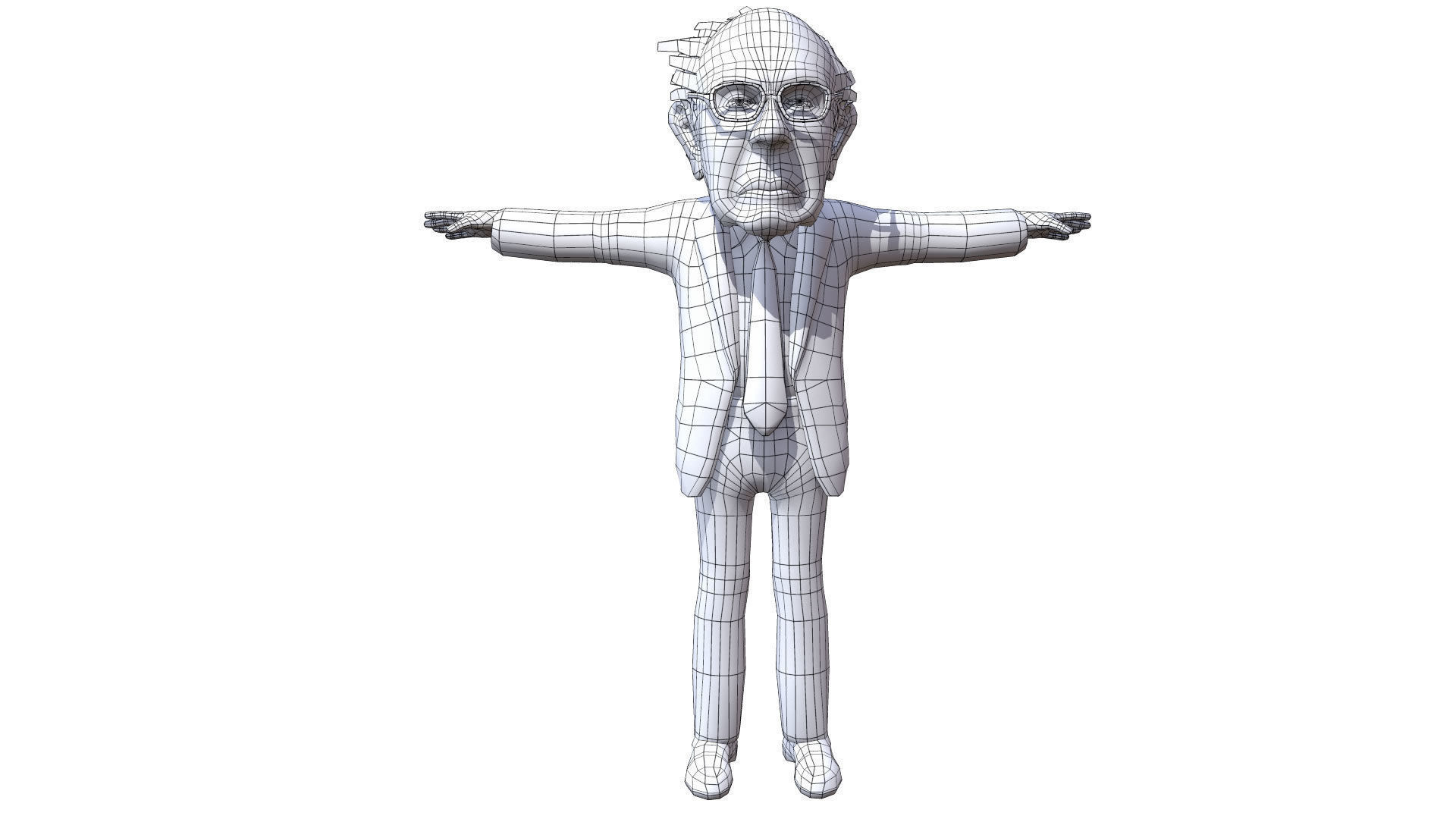 Bernie Sanders Caricature Low-poly 3D model_13
