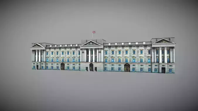 3D Model - Buckingham Palace Low-poly 3D model