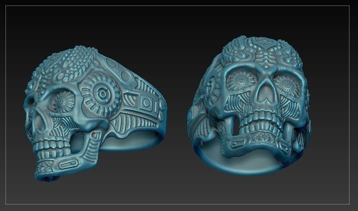 thomas wittelsbahc skull ring style 3D print model_3