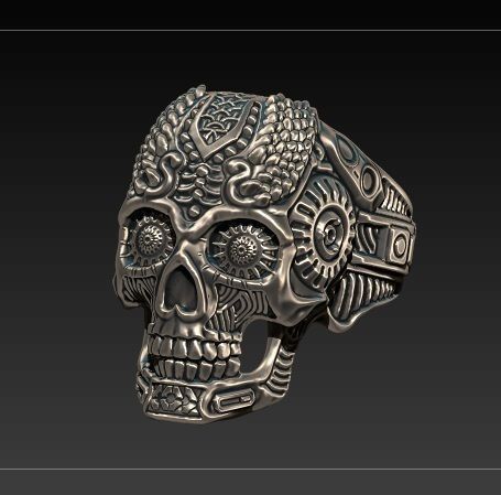 thomas wittelsbahc skull ring style 3D print model