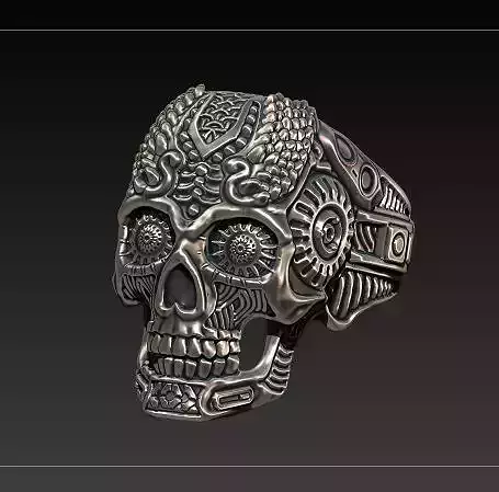 thomas wittelsbahc skull ring style 3D print model