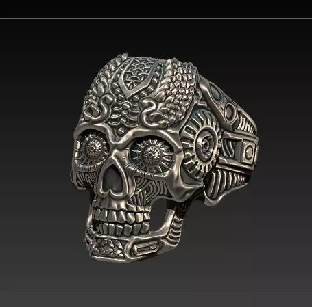 thomas wittelsbahc skull ring style 3D print model_0