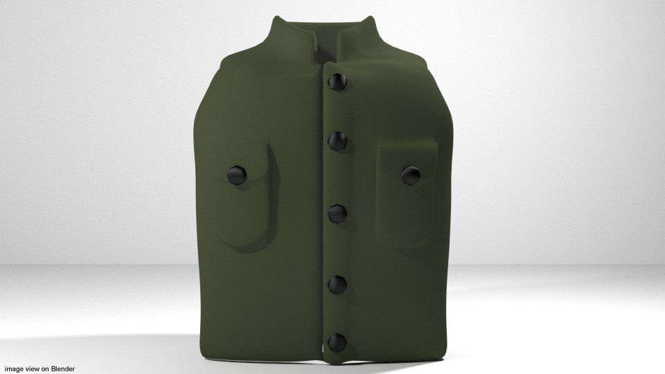 Armour Vest - Type 2 3D model_1