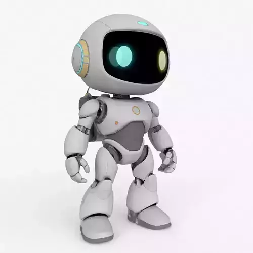 Astro Robot Run Low-poly 3D model