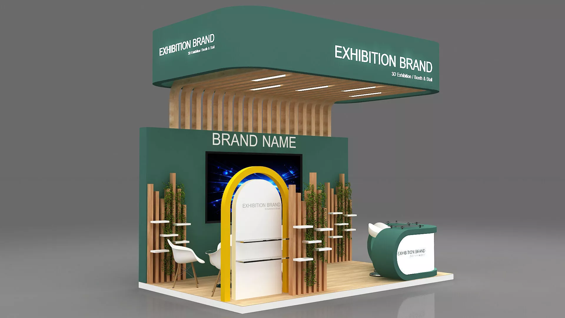exhibition booth stall 3D model