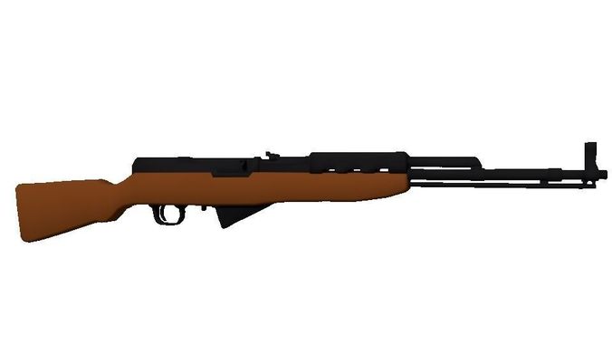 Low Poly SKS ak - rifle 3D model