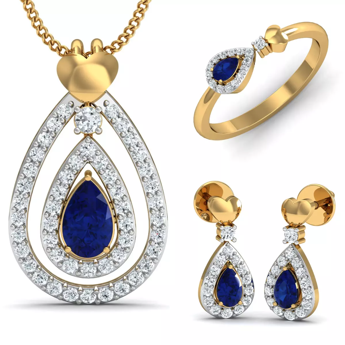 Diamond Locket Set 3D print model