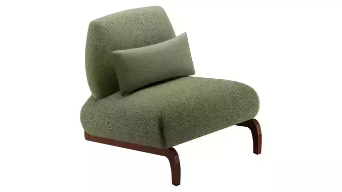 Keiven Upholstered Accent Lounge Chair 3D model