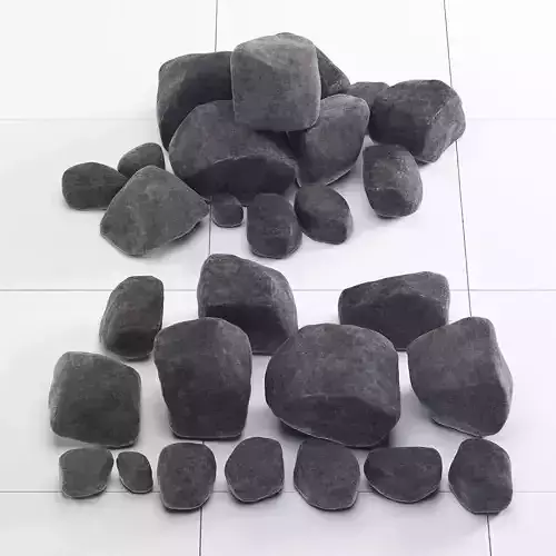 Stone black chip 3D model