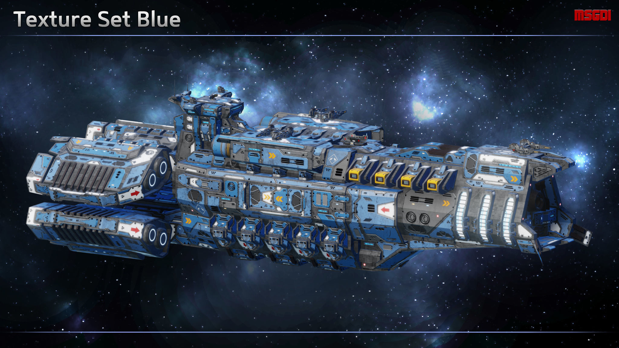 Spaceship Destroyer Vanguard Low-poly 3D model_6