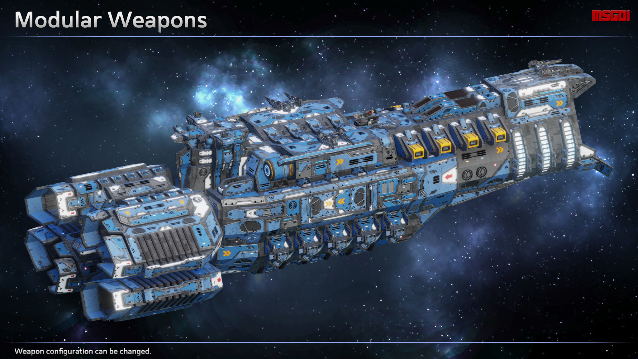 Spaceship Destroyer Vanguard Low-poly 3D model_3