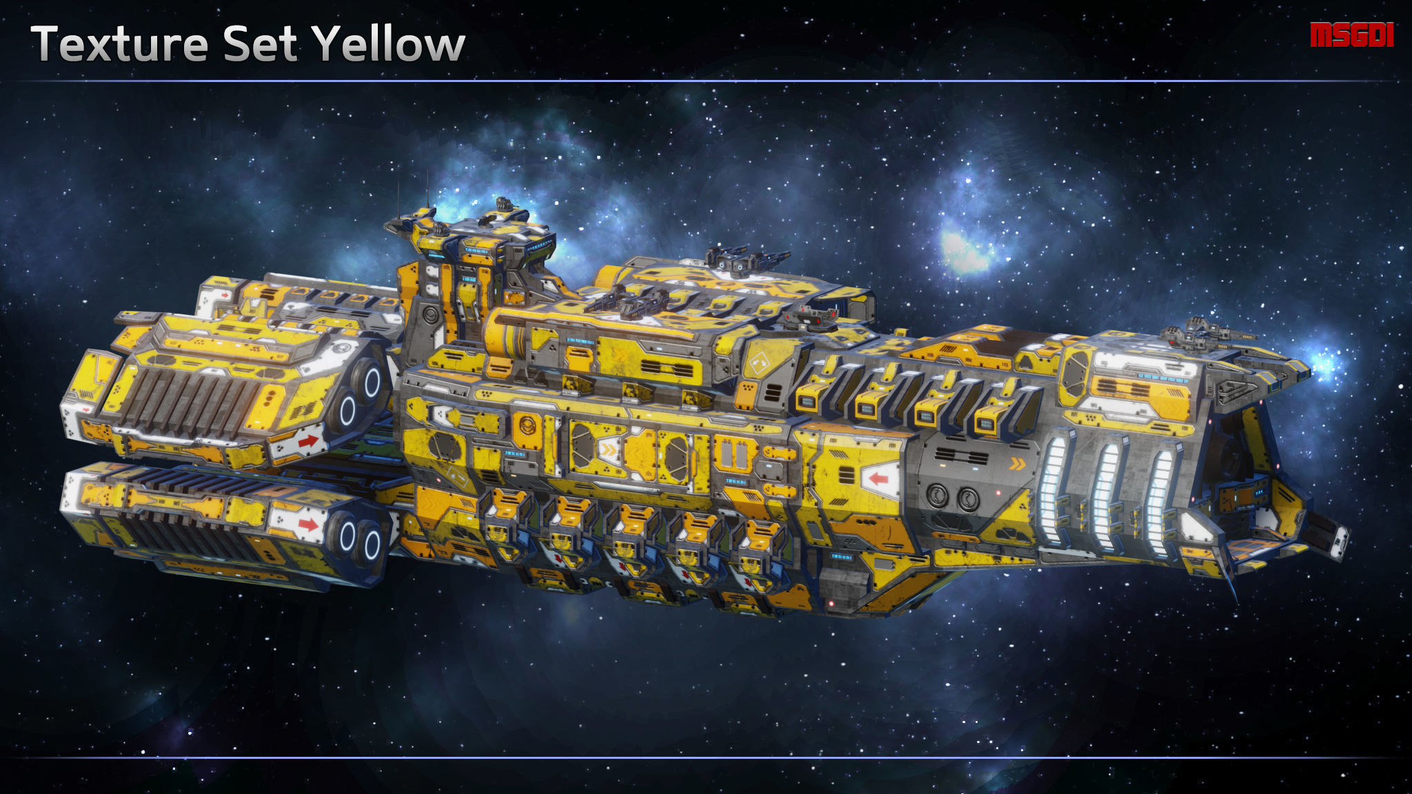 Spaceship Destroyer Vanguard Low-poly 3D model_11