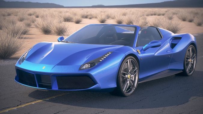 Ferrari 488 GTB Spider 2017 3D model