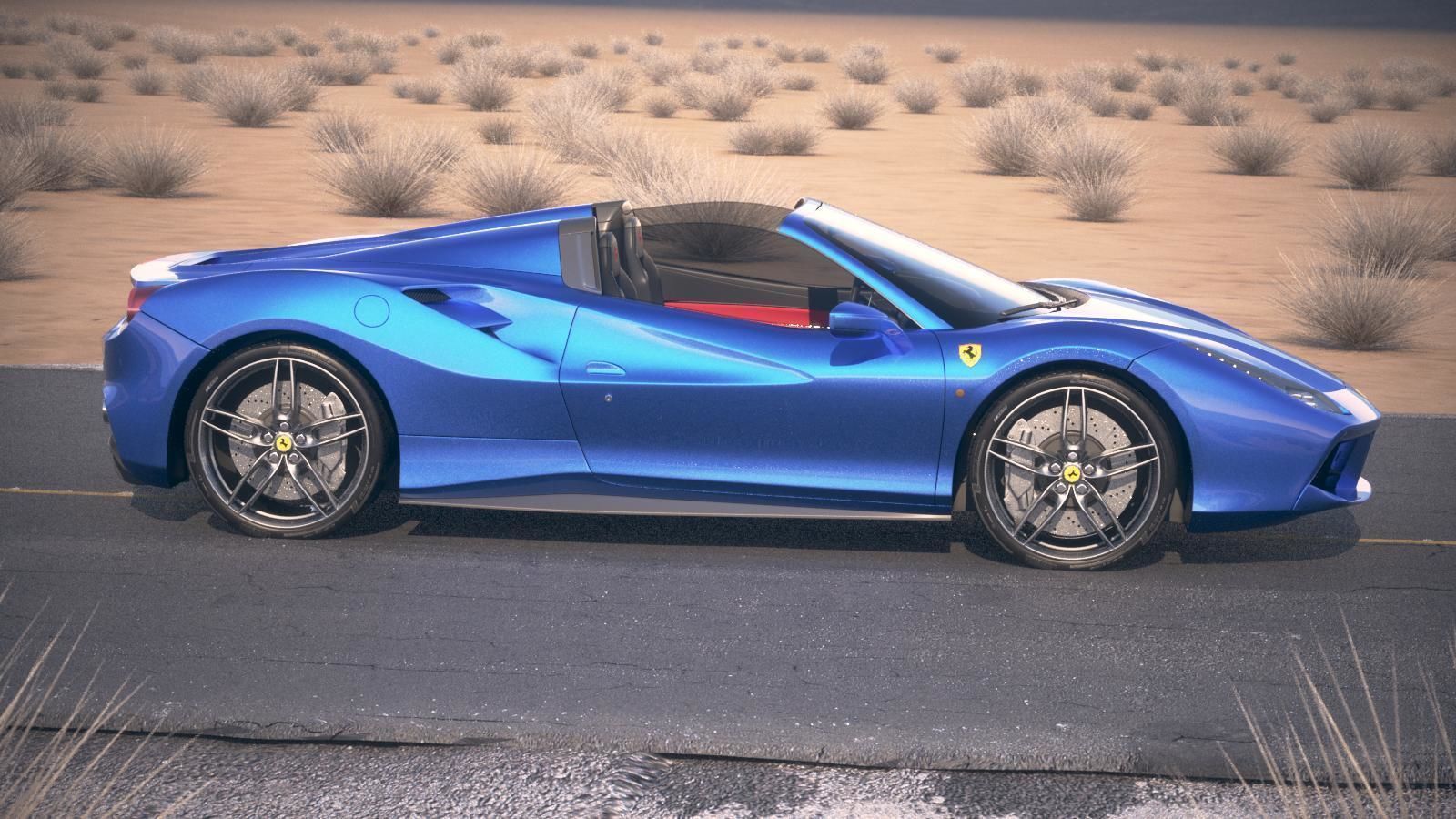 Ferrari 488 GTB Spider 2017 3D model_9