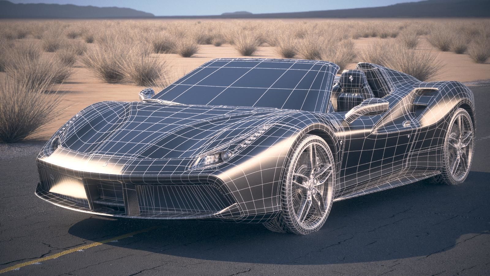 Ferrari 488 GTB Spider 2017 3D model_20