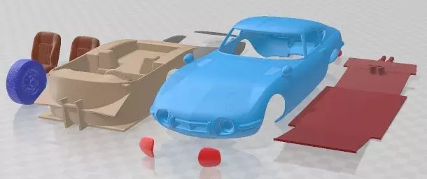 Toyota GT 2000 1967 Printable Car 3D print model