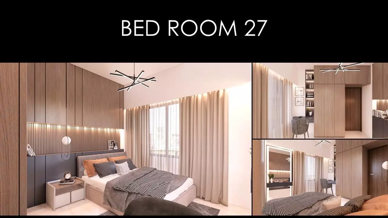 MORDERN BEDROOM 27 INTERIOR Low-poly 3D model