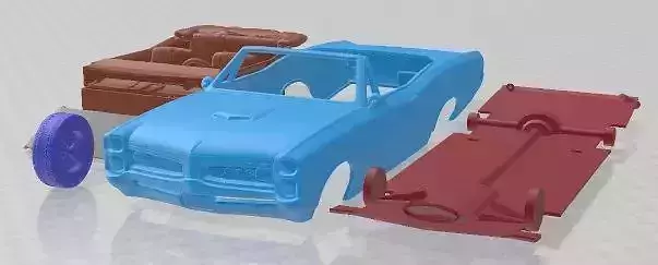 Pontiac GTO Convertible 1966 Printable Car 3D print model