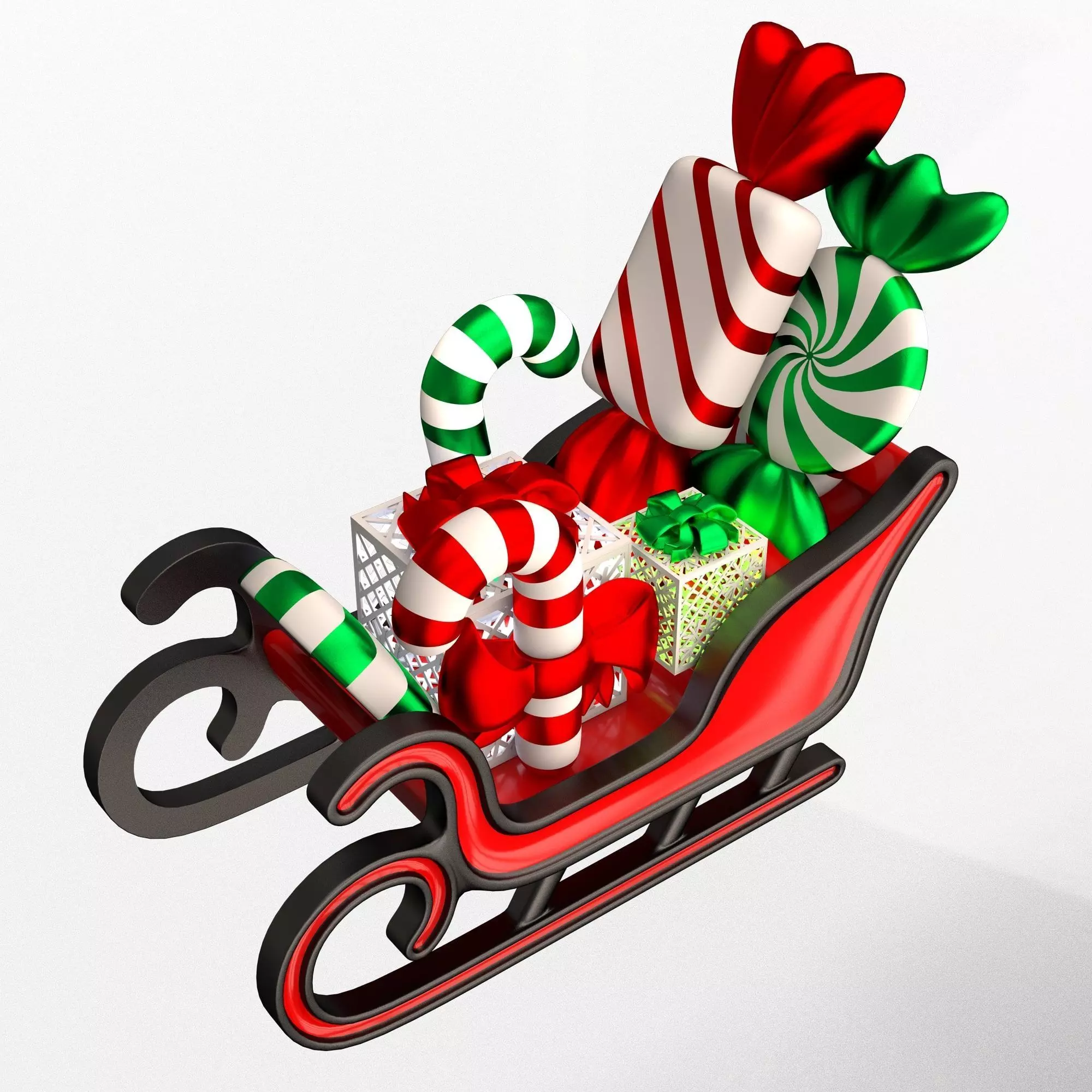 Festive Candy Sleigh 02 3D print model