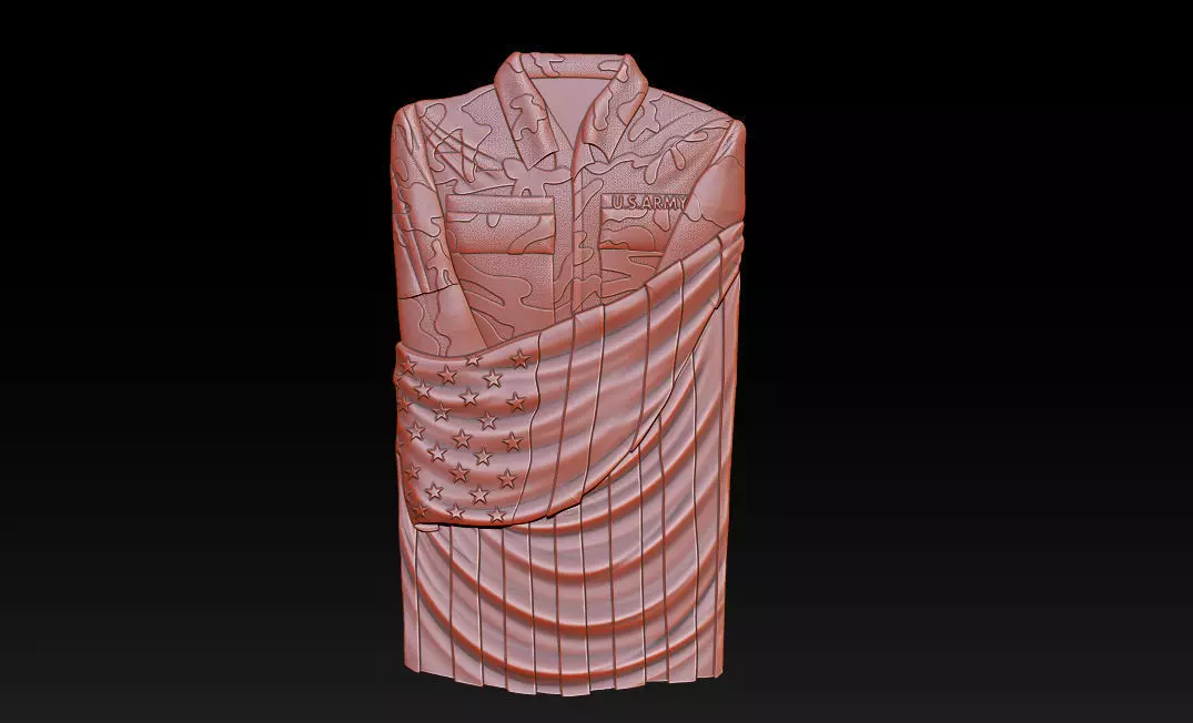 3D STL MODEL Flag and shirt 3D print model